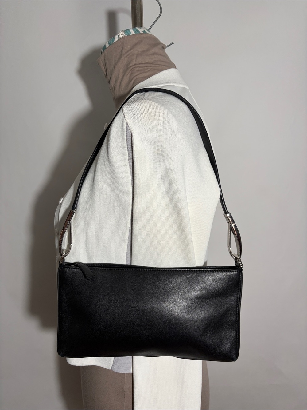 DKNY Mini Black Leather Shoulder Bag Purse
